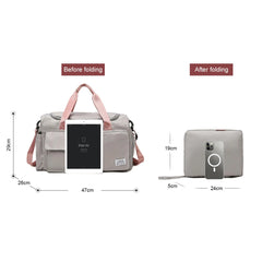 Foldable Travel Duffel Bag with Shoes Compartment Multifunctional