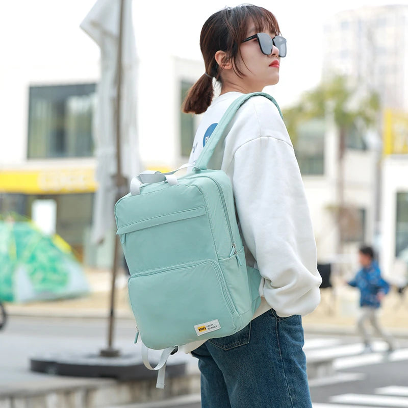 Waterproof Foldable Backpack Unisex Handbag College School Bag