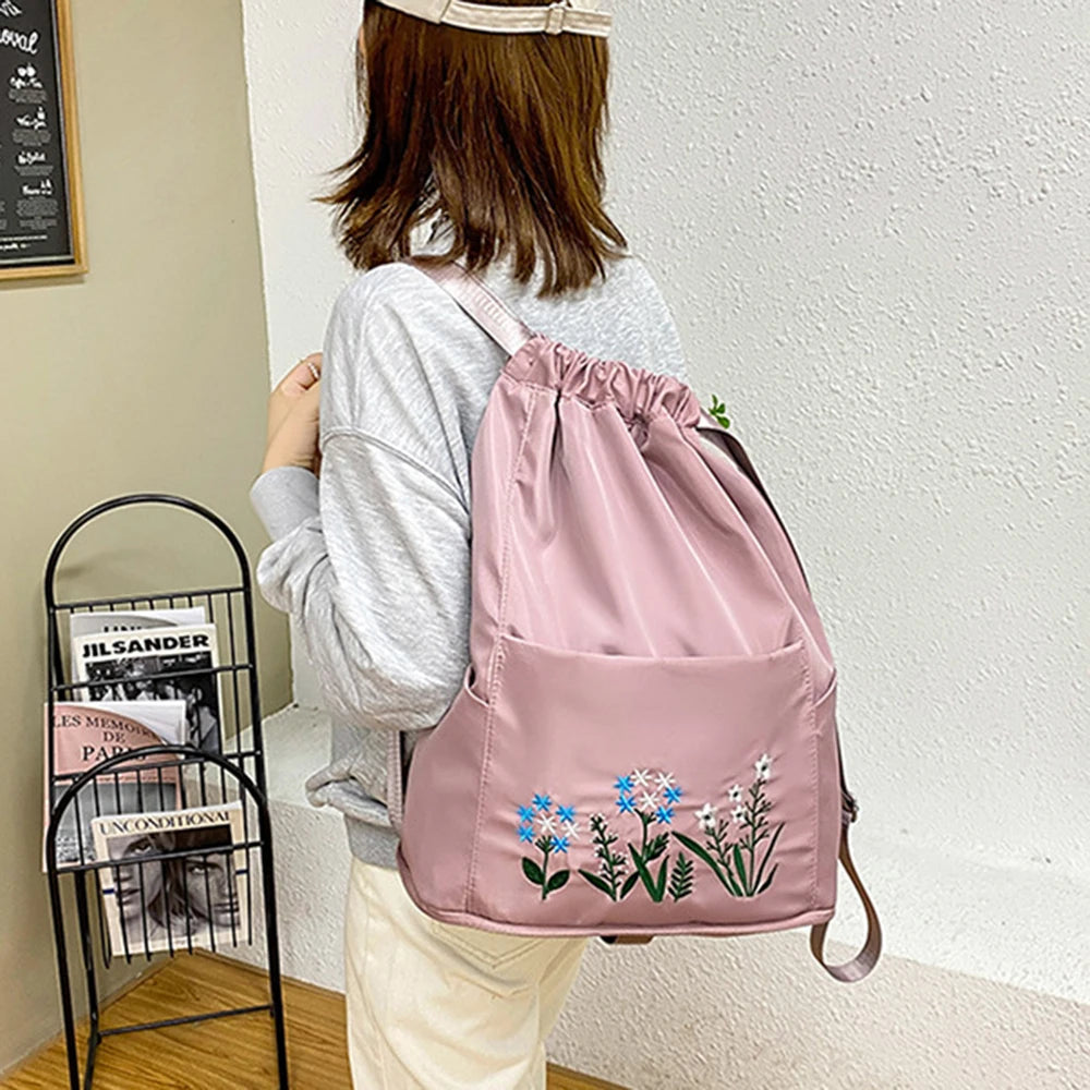 Waterproof DrawString Backpack for Gym Workout Outdoor Running Travel