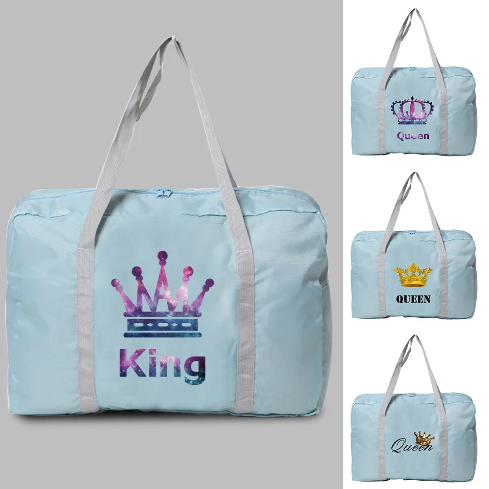Large Capacity Nylon Travel Bag for Lady Men Clothes Storage