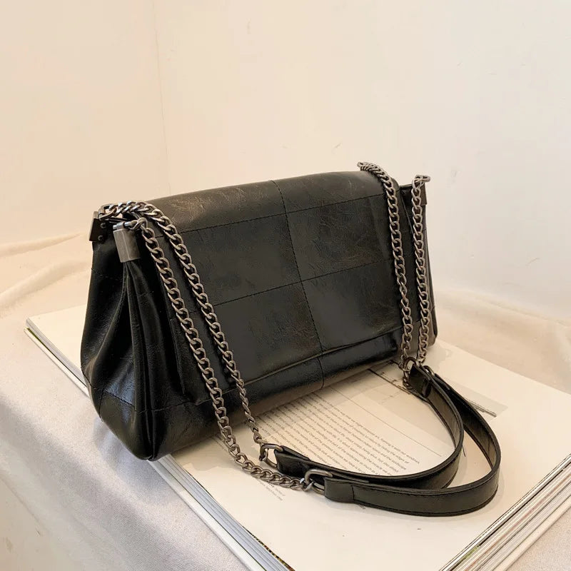 Foldable Travel Crossbody Bag Chain Shoulder Bag with Handle