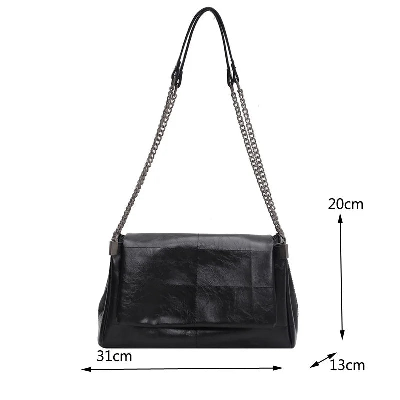Foldable Travel Crossbody Bag Chain Shoulder Bag with Handle
