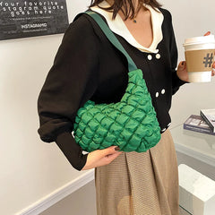 Quilted Soft Nylon Small Shoulder Bag for Women
