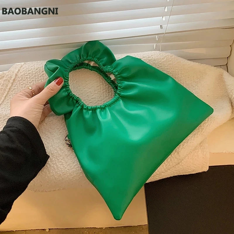 Small Green PU Leather Tote Bag Crossbody Shoulder Bags for Women