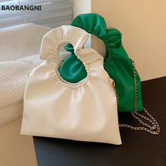 Small Green PU Leather Tote Bag Crossbody Shoulder Bags for Women