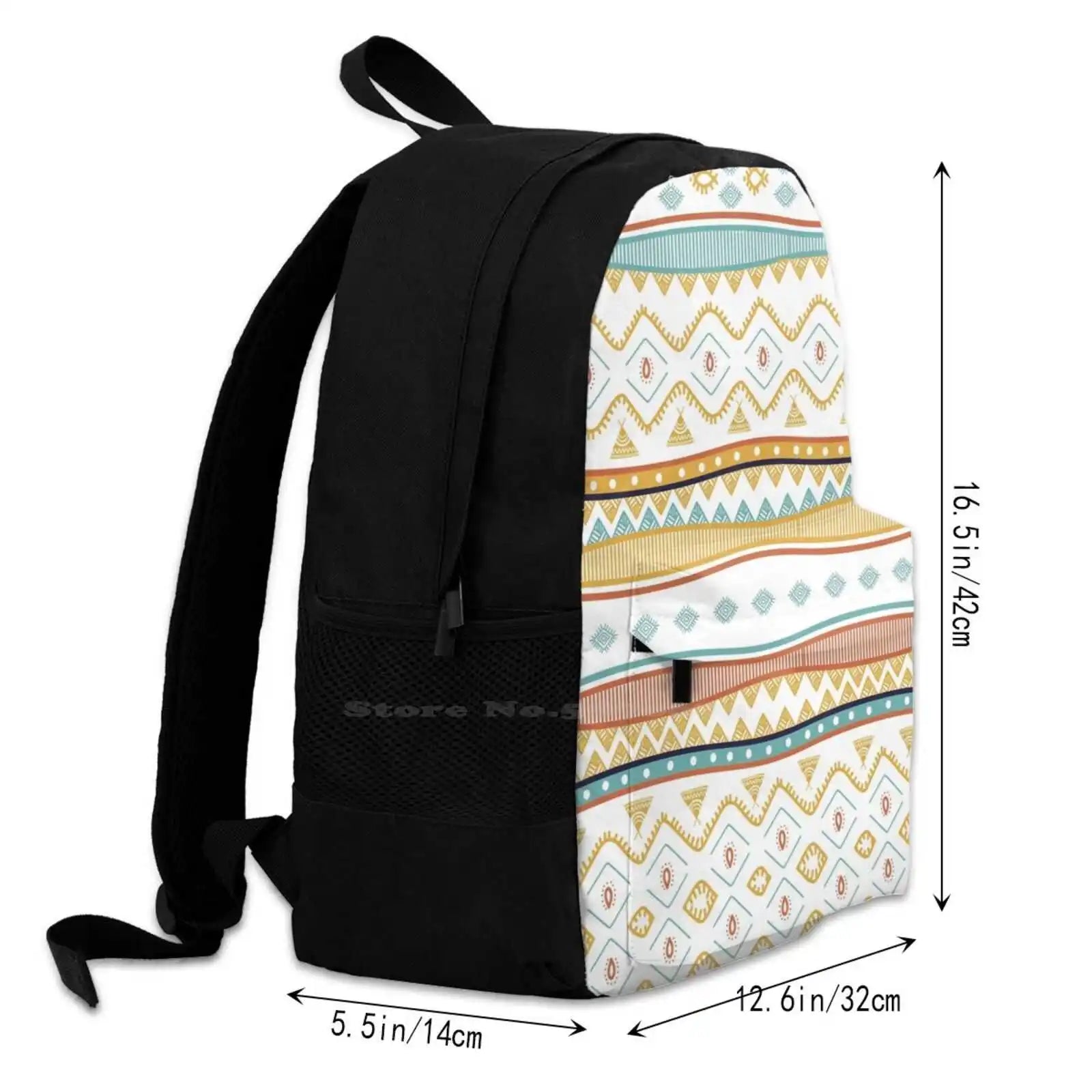 Folk Indian Women Men Teens Laptop School Bags