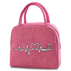 Food Print Lunch Bag Canvas Cooler Box Picnic Bag Lunch Bags Camping Travel