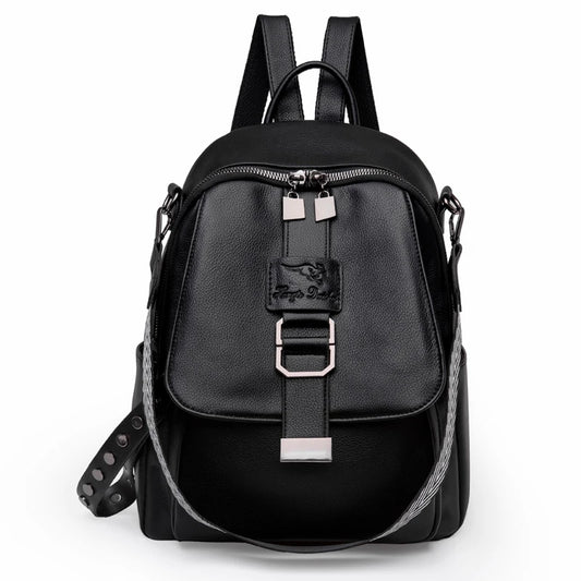 Vintage Leather Backpack for Women Girls School Travel Bagpack