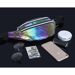 Unisex Holographic Waist Fanny Pack Crossbody Handbag