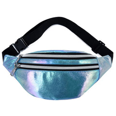 Unisex Holographic Waist Fanny Pack Crossbody Handbag