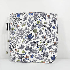 Flower Drawstring Canvas Bag for Obag Moon Style Inner Bag