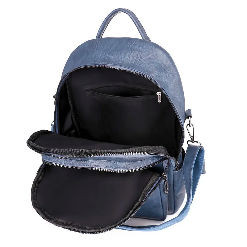 Teen Girl School Bag Hot Backpack Woman Youth PU Leather Backpack