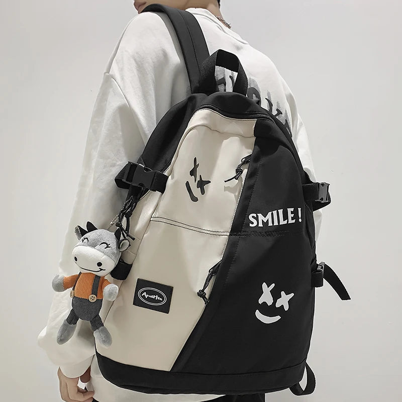 Teenager College School Bag Men Rucksack Big Backpack Winter Travel Bagpack