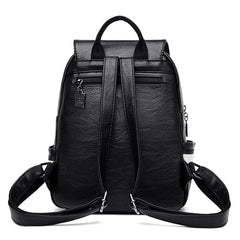 Teen Girls Travel Leather Backpack School Bag