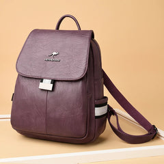 Teen Girls Travel Leather Backpack School Bag