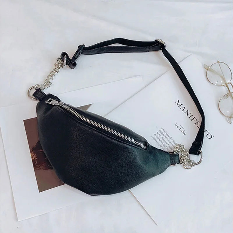 Women Waist Fanny Pack Belt Bum Hip Shoulder Crossbody Handbag