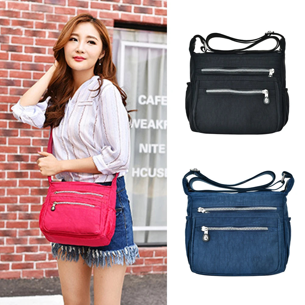 Women Crossbody Sports Gym Shoulder Bag Waterproof Nylon