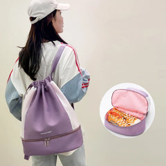 Women Sports Backpack Dry Wet Separation Large Capacity Oxford Cloth Bag