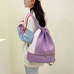 Women Sports Backpack Dry Wet Separation Large Capacity Oxford Cloth Bag