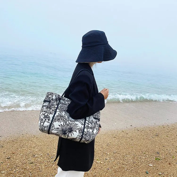 Forest Flowers High Capacity Big Shopper Shoulder Bags for Women