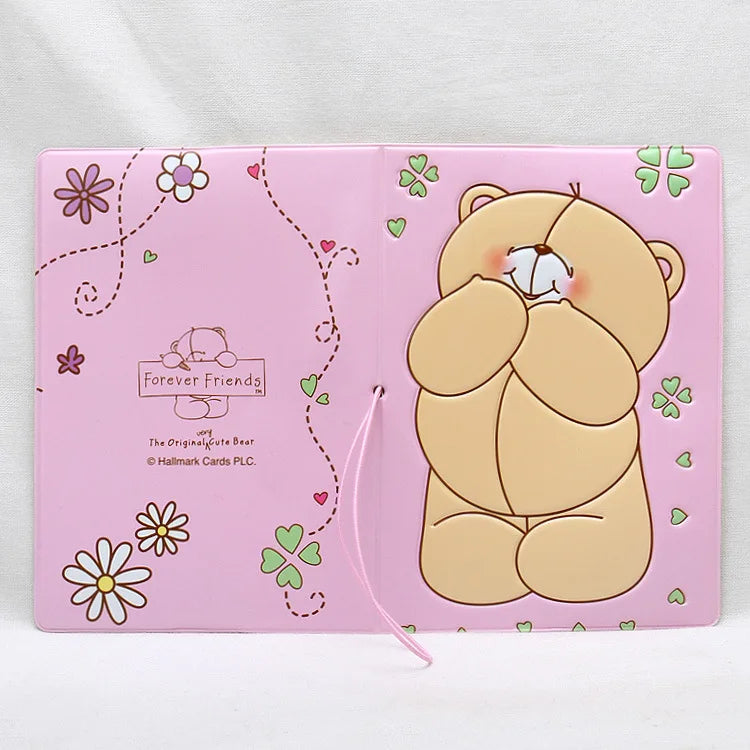 Foreverfriends Bearman Cartoon Passport Holder and Luggage Tag Set