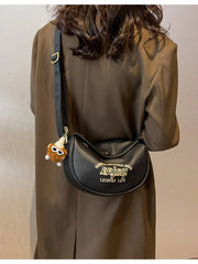 Vintage Brown Leather Crossbody Bag for Women