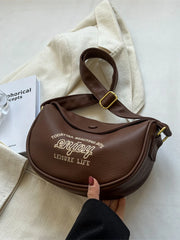 Vintage Brown Leather Crossbody Bag for Women