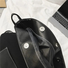 Foufurieux Canvas Tote Bag Women Large Capacity Shopper Bag Female Shoulder Bags