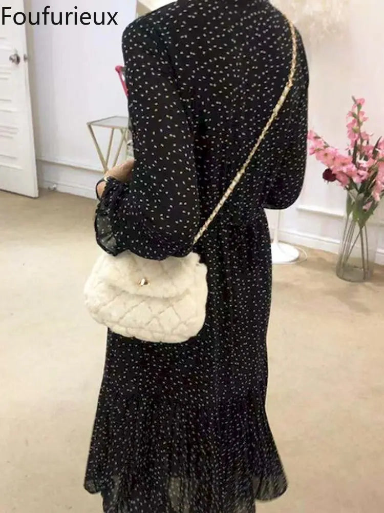 Foufurieux Lamb Wool Bag Women's Crossbody Fanny Pack