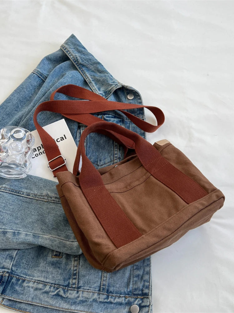 Foufurieux Canvas Bag Handbags High Capacity Light Wild NewFor Womenimalism Vers