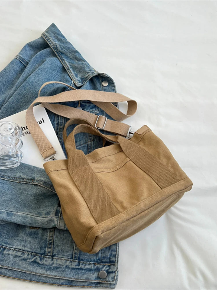 Foufurieux Canvas Bag Handbags High Capacity Light Wild NewFor Womenimalism Vers