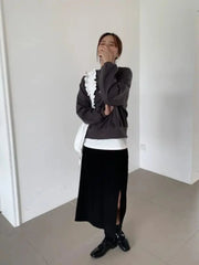 Foufurieux Fold Lace Shoulder Bag Canvas Women Bags Cross Body Harajuku