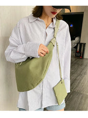 Foufurieux Canvas Shoulder Bag Women Large Capacity Crossbody Messenger Handbag