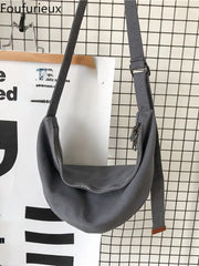 Canvas Cross Body Bag Men's Shoulder Bag Women's Backpack