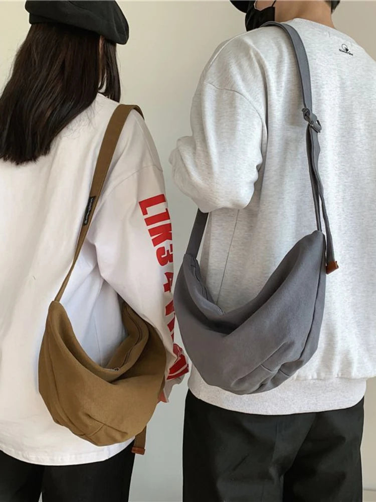 Canvas Cross Body Bag Men's Shoulder Bag Women's Backpack