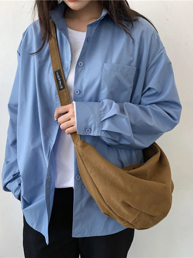 Canvas Cross Body Bag Men's Shoulder Bag Women's Backpack