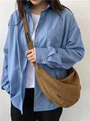 Canvas Cross Body Bag Men's Shoulder Bag Women's Backpack