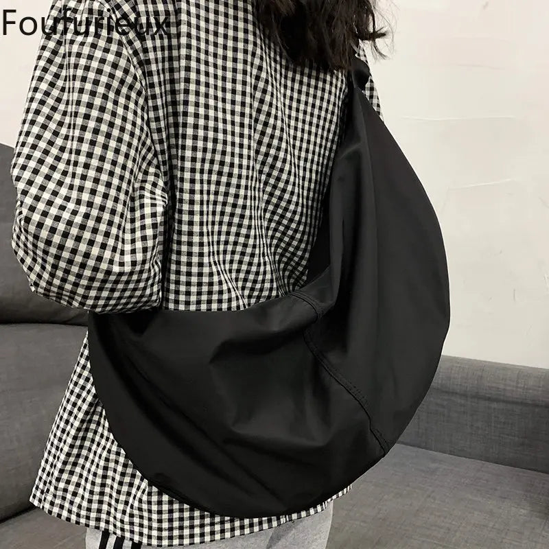 Foufurieux Crossbody Bag Women Ins Large Capacity College Student Bags