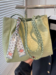 Foufurieux Summer Shoulder Bag Student Tote Bag Minimalist Printing