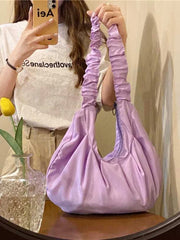 Ruched Messenger Bag Women Sling Bags Ladies Tote Large Travel Summer Beach