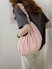 Ruched Messenger Bag Women Sling Bags Ladies Tote Large Travel Summer Beach