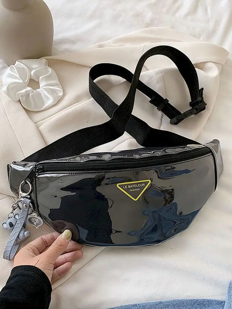 Foufurieux Women Waist Pack Clear Jelly Chest Bag Waterproof Outdoor Purse