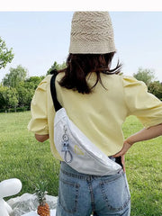 Foufurieux Women Waist Pack Clear Jelly Chest Bag Waterproof Outdoor Purse