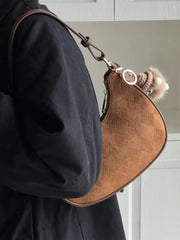 Faux Suede Handbags Women Autumn Winter Shoulder Bags