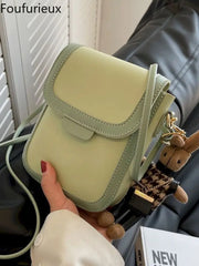 Foufurieux Leather Bags for Women Retro Crossbody Handbag