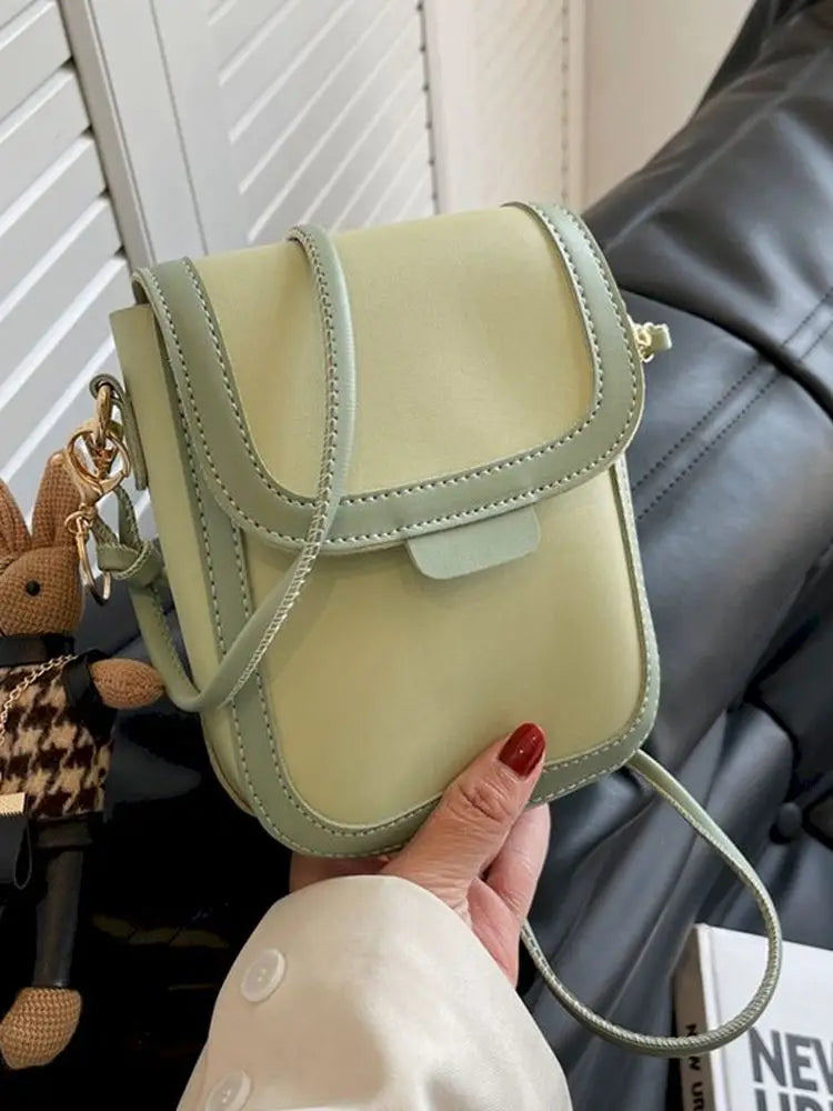 Foufurieux Leather Bags for Women Retro Crossbody Handbag