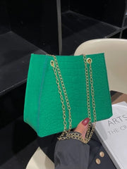 Foufurieux Green PU Shoulder Bag for Women, Cross Body Bag