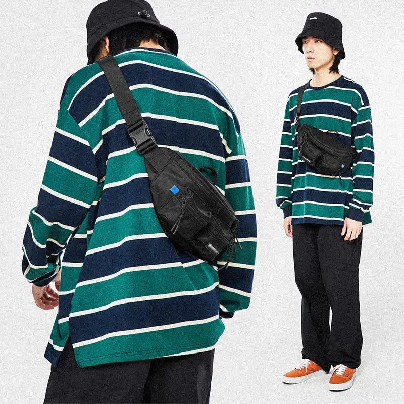 Foufurieux Japanese Messenger Bag Solid Backpack Shoulder Bags