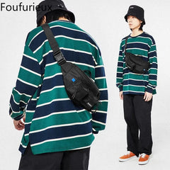 Foufurieux Japanese Messenger Bag Solid Backpack Shoulder Bags