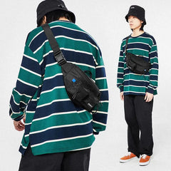 Foufurieux Japanese Messenger Bag Solid Backpack Shoulder Bags